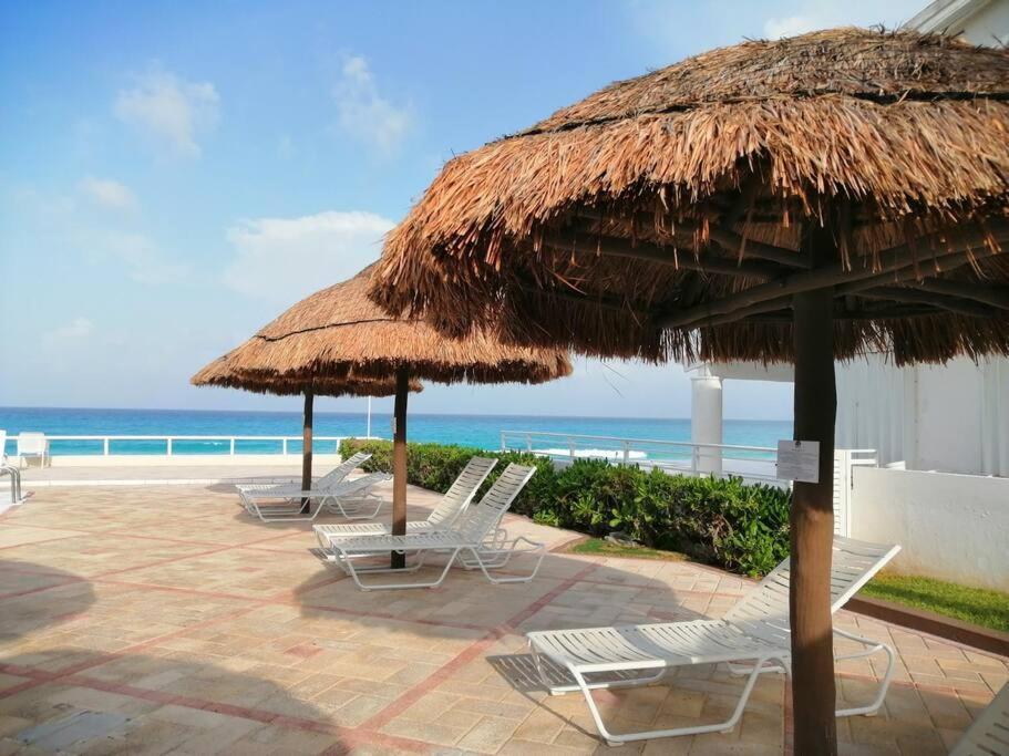Confortable Depa En Condominio Frente Al Mar! Cancún Exterior foto